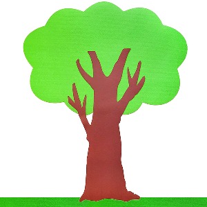 펠트 푸르른 나무C 특대 74x95cm (교실 학습 환경 구성 꾸미기 소품)