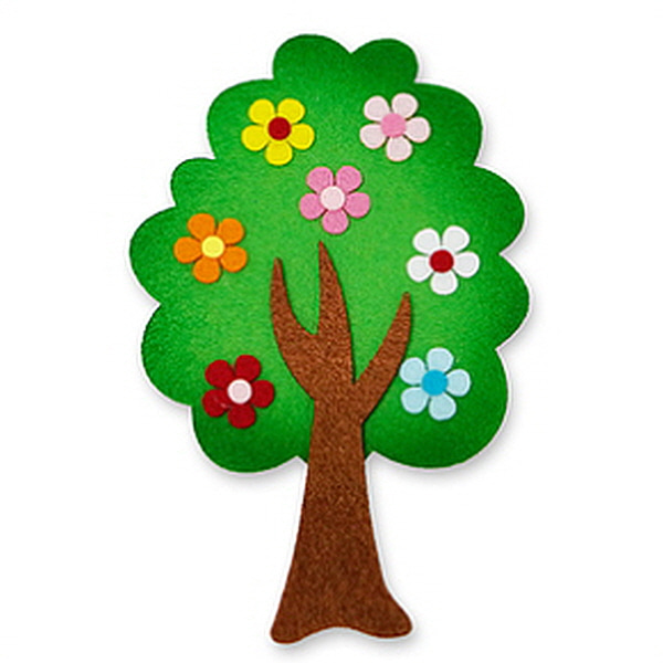 펠트소품 꽃나무(초록)  유치원 학교 교실 환경꾸미기 구성