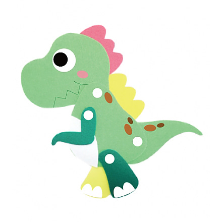펠트 조립교구-초록공룡 (공룡류)