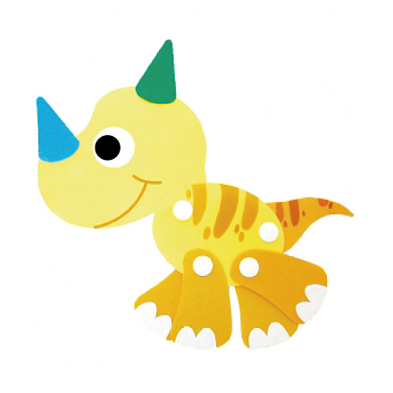 펠트 조립교구-노랑공룡 (공룡류)