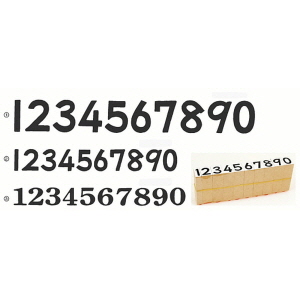 숫자도장세트2번/중/글씨크기약0.8x1.4cm
